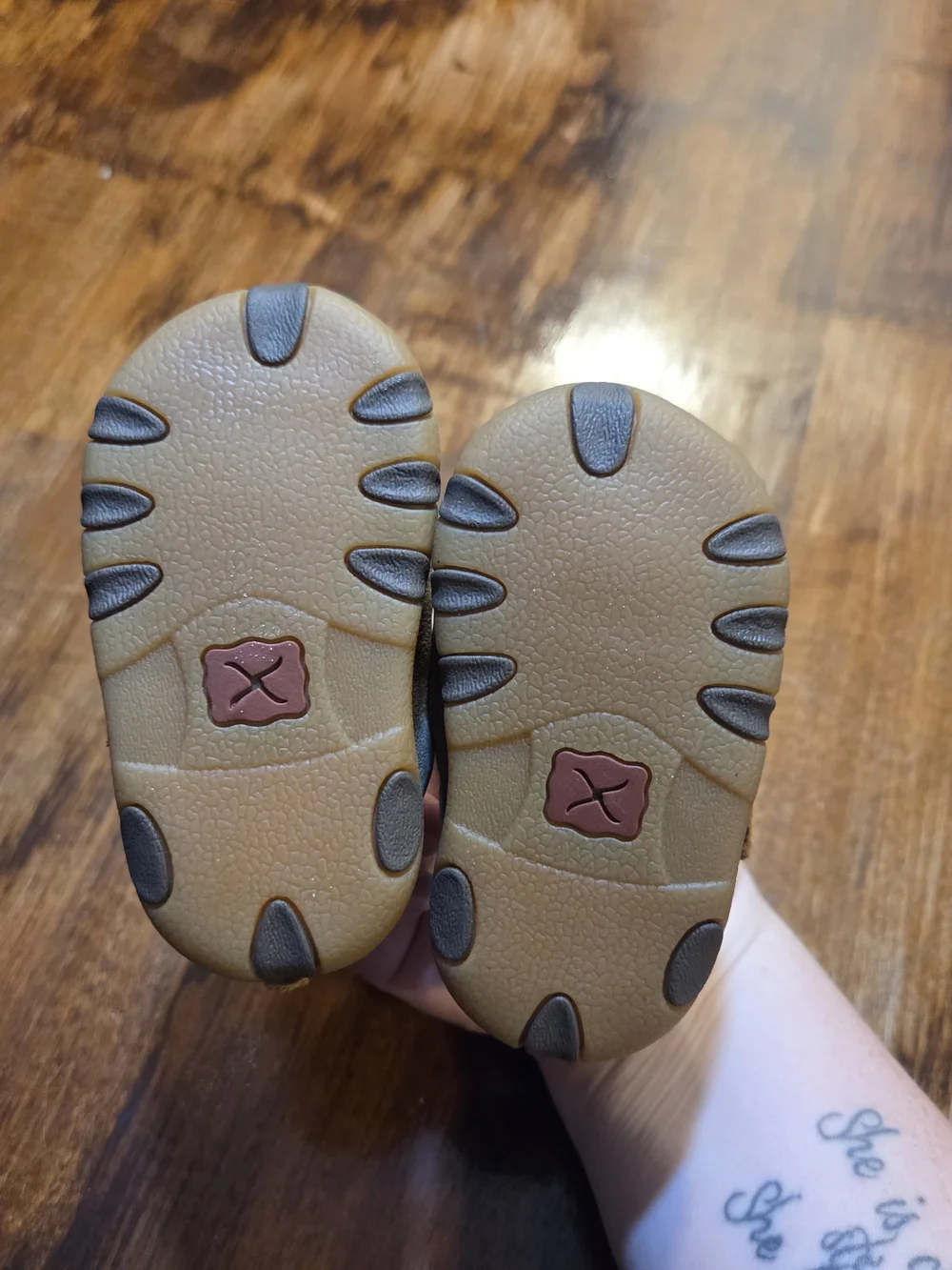Twisted X Leopard Infant Baby Shoes Size 2M Moc Leather Upper Western Cowboy